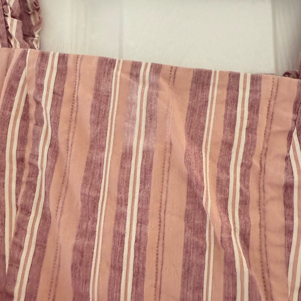 Alexis Pink Striped Mini Dress Size Small - Picture 2 of 4